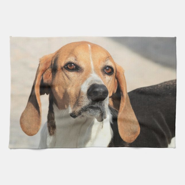 Süßer Hund als Haustier Geschirrtuch (Horizontal)