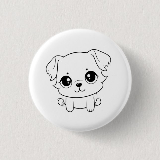 Süßer Hund  Button (Vorderseite)