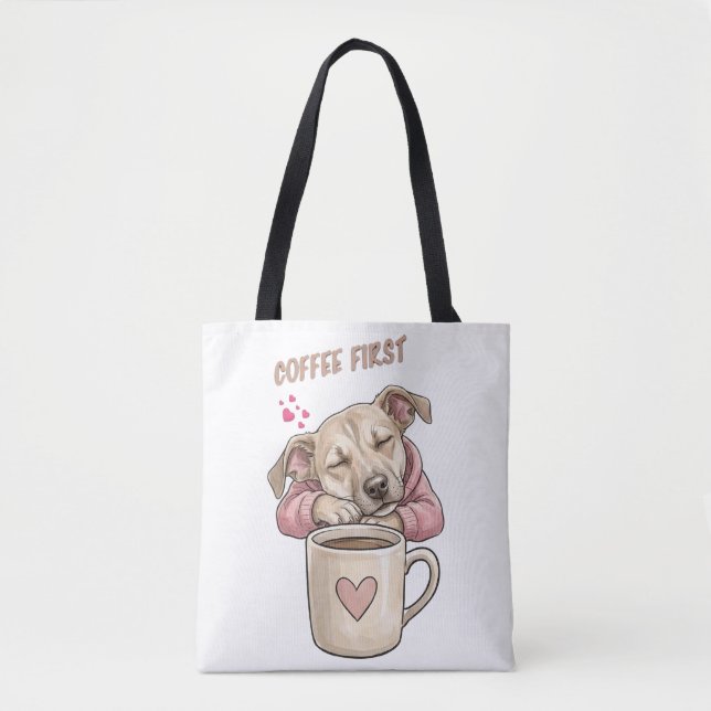 Süßer Hund, der friedlich schläft  Tasche (Vorderseite)