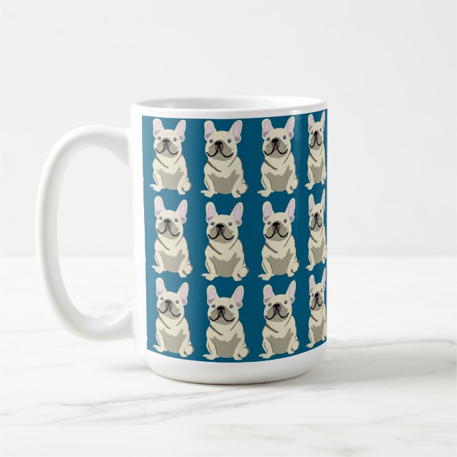 Süßer Hund, Französchen Kaffeetasse (Links)