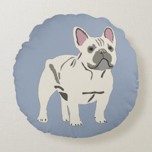 Süßer Hund, Französische Bulldogge Rundes Kissen