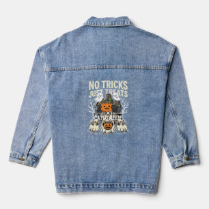 Süßer Hund Halloween Keine Tricks Nur Leckerlis_1 Jeansjacke
