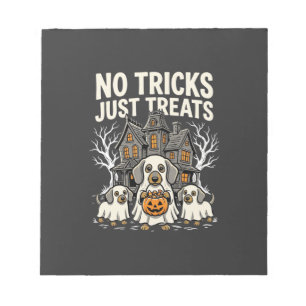 Süßer Hund Halloween Keine Tricks Nur Leckerlis_1 Notizblock