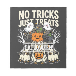 Süßer Hund Halloween Keine Tricks Nur Leckerlis_1 Notizblock