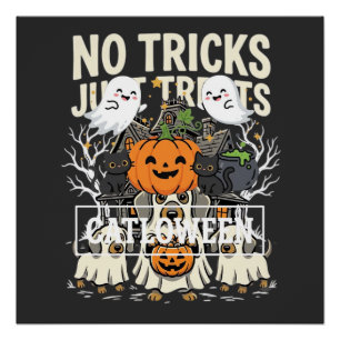 Süßer Hund Halloween Keine Tricks Nur Leckerlis_1 Poster