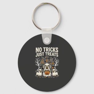 Süßer Hund Halloween Keine Tricks, nur Leckerlis_1 Schlüsselanhänger