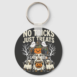 Süßer Hund Halloween Keine Tricks Nur Leckerlis_1 Schlüsselanhänger