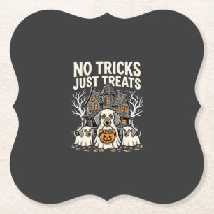 Süßer Hund Halloween Keine Tricks, nur Leckerlis_1 Untersetzer