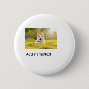 Süßer Hund Haustier Name Text editierbar Hund Mama Button