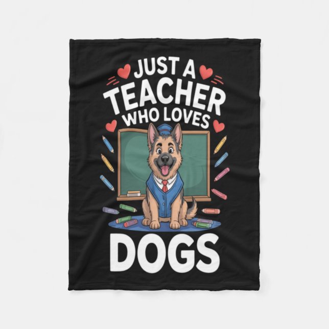 Süßer Hund in der Schule Fleecedecke (Vorderseite)
