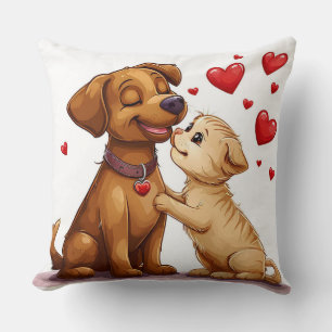 🐶💕 Süßer Hund Katze Küssen Romantisch Gemütlich Kissen