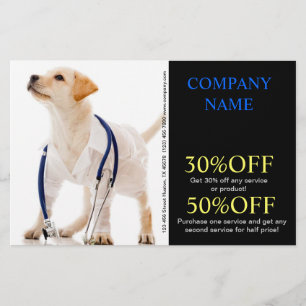 süßer Hund Krankenpfleger Tierklinik Tierarzt Flyer