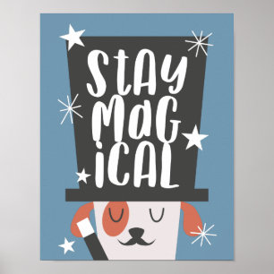 Süßer Hund Magischer Spruch Kinderzimmer Poster