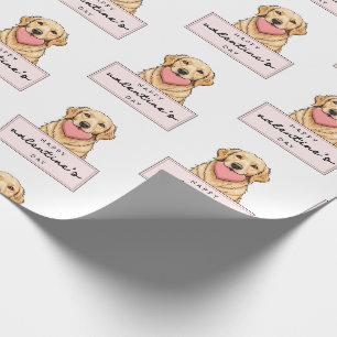 Süßer Hund mit Herz Frohen Valentinstag Geschenkpapier