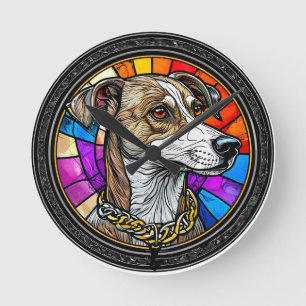Süßer Hund Runde Wanduhr