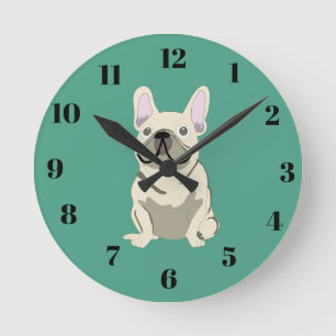Süßer Hund Runde Wanduhr