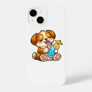 Süßer Hund Sommergetränk iPhone 14 Hülle