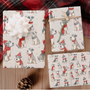 Süßer Hund Weihnachten Geschenkpapier Set