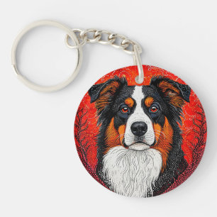 Süßer Hundekopf Schlüsselanhänger