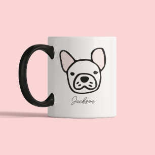 Süßer Hundeliebhaber Hundemama Hund Papa Frenchi Zweifarbige Tasse