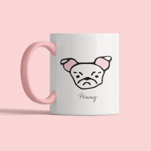 Süßer Hundeliebhaber Hundemama Hund Papa Mops Zweifarbige Tasse