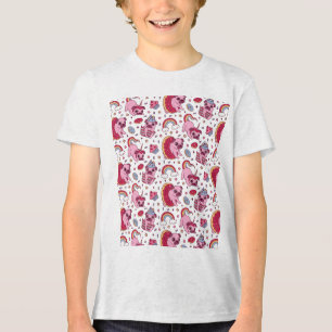 Süßer Hundemuster für Hundeliebhaber Tri-Blend Shirt
