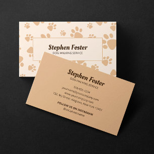 Süßer Hundespaziergang Pet Sitting Hundetrainer-Se Visitenkarte