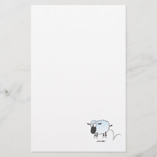 süßer hüpfender Lamm-Schaf-Cartoon Briefpapier