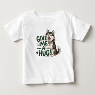 Süßer Husky gibt mir einen Kuss Kawaii-Hund-Design Baby T-shirt