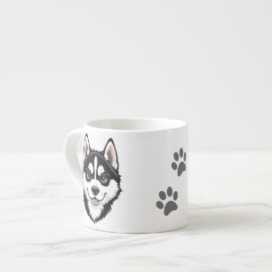 Süßer Husky-Welpe Sibirisch Espressotasse