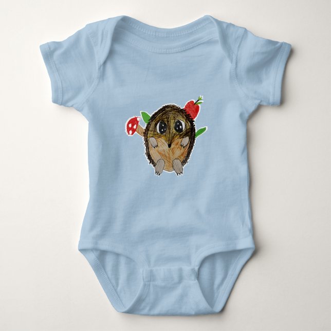 Süßer Igel Baby Strampler (Vorderseite)