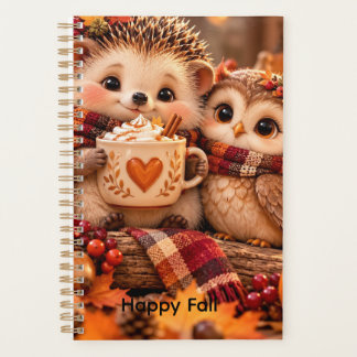 Süßer Igel & Eule Herbstplaner zum Bearbeiten Planer