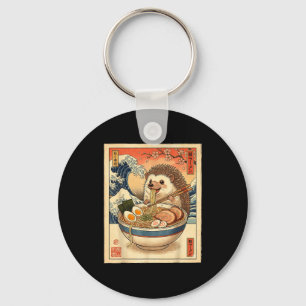 Süßer Igel isst Ramen-Nudelschüssel Cute Ani Schlüsselanhänger