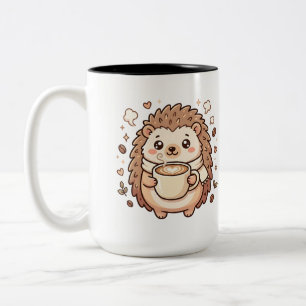 Süßer Igel-Kaffeebecher Kawaii Zwei-Ton-Tasse Zweifarbige Tasse