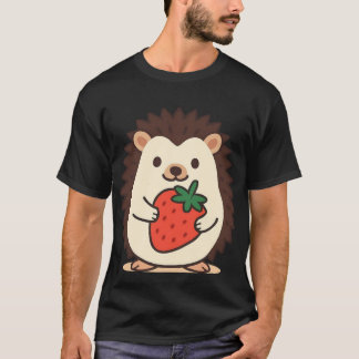 Süßer Igel mit Erdbeere T-Shirt
