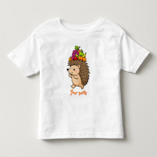 Süßer Igel mit frischem Obst Kleinkind T-shirt