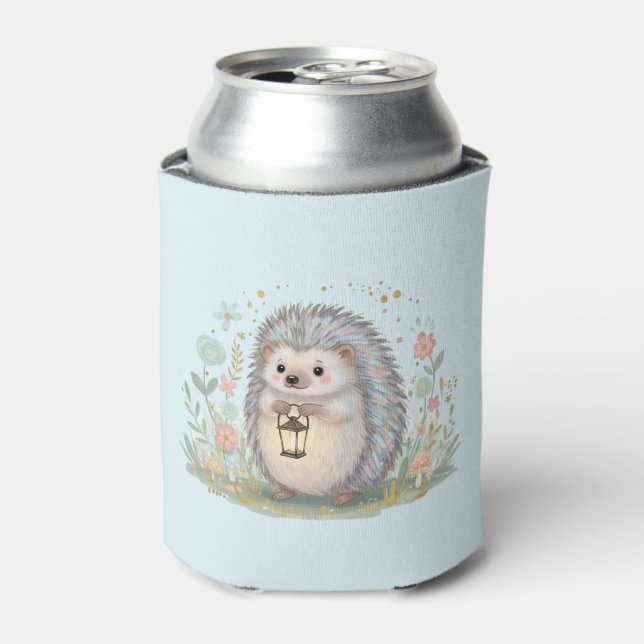 Süßer Igel mit Laterne Dosenkühler (Kanne Vorderseite)