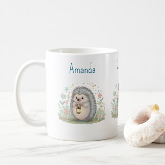 Süßer Igel mit Laterne Kaffeetasse