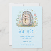 Süßer Igel mit Laterne Save The Date