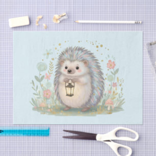 Süßer Igel mit Laterne Seidenpapier