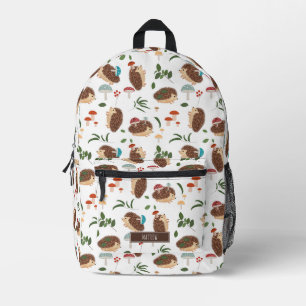 Süßer Igel Pilz Wald Waldtier Kinder Bedruckter Rucksack