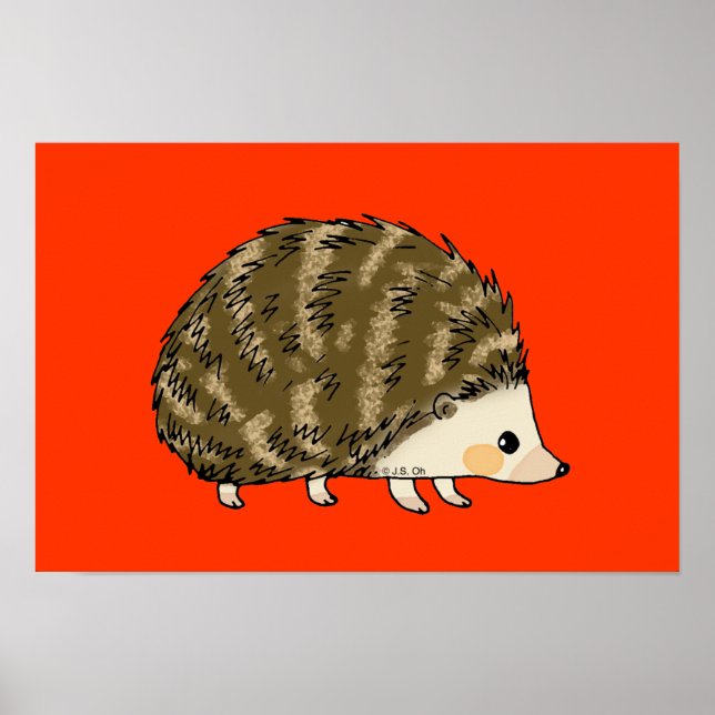 Süßer Igel Poster (Vorne)