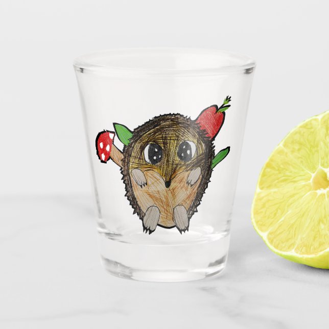 Süßer Igel Schnapsglas (Vorderseite)