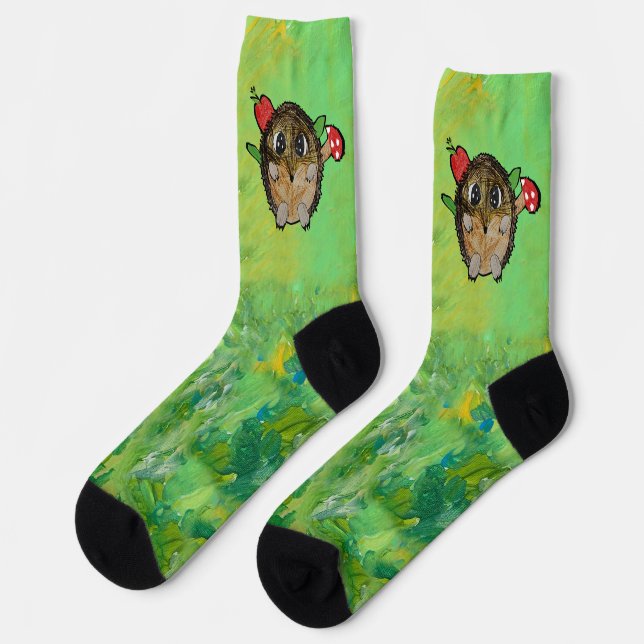 Süßer Igel Socken (Linkes Detail)