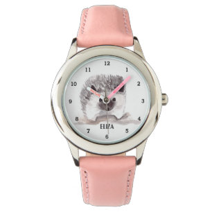 Süßer Igel Wildtiere Tiere Kinder Aquarell Armbanduhr