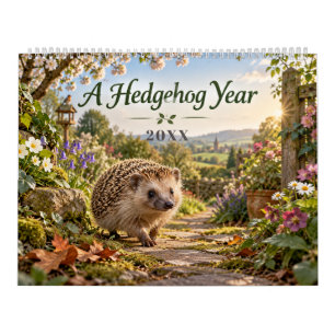 Süßer Igelgarten durch die Jahreszeiten Kalender