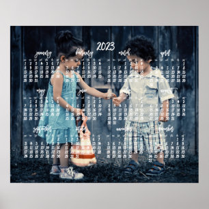 Süßer jährlicher Kalender 2023 Fotoplakat Poster