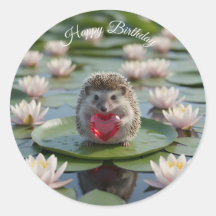 Süßer Juli-Igel mit Rubin-Herz