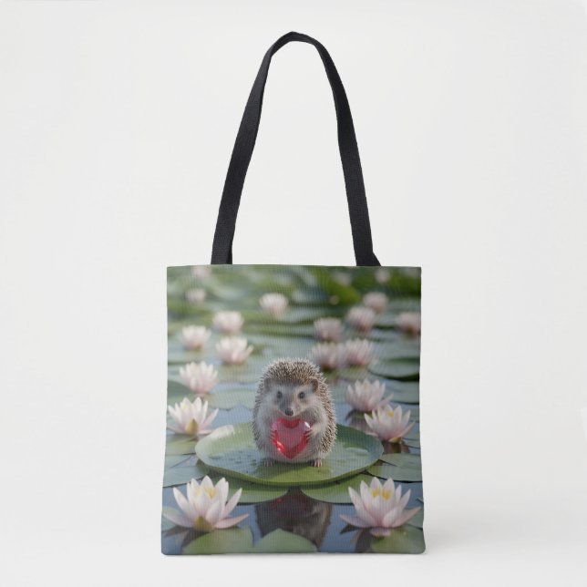Süßer Juli-Igel mit Rubin-Herz Tasche (Vorderseite)
