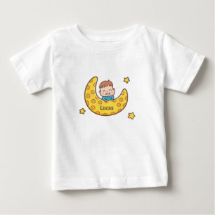 Süßer Junge auf dem Mond Baby-Shirt Baby T-shirt
